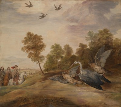 The Falcon Hunt of Governor Archduke Leopold Wilhelm by Circle of Jacques Louis David